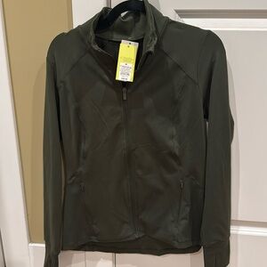 All in motion green zip up athletic jacket, new with tags